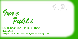 imre pukli business card